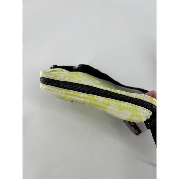 Tous Crossbody Bag Lime Green White Kaos Messenger Nylon Zip Pockets Bear Charm - Picture 10 of 16